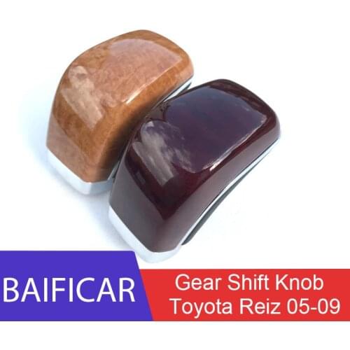 Baificar Brand New High Quality Leather Carbon Fiber Mahogany Gear Shift Knob For Toyota Reiz 05 06 07 08 09