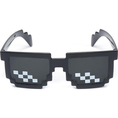 Sunglasses MLG Pixelated Kids Thug Life Deal with It Party Eyeglasses Mosaic Vintage Eyewear Punk Rave Outfit Novelty Gag Toys
