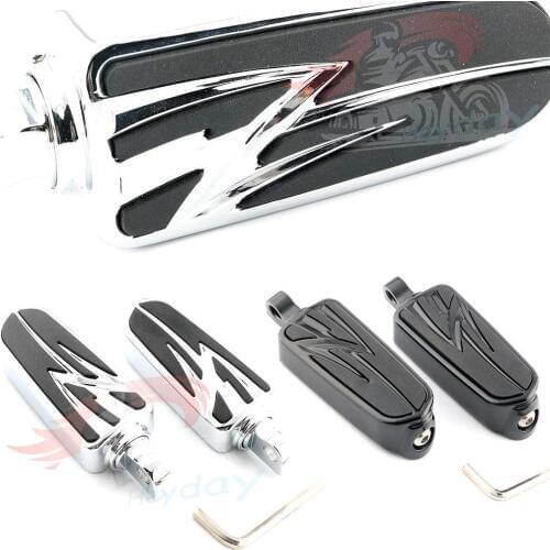 StreamLiner Styled Footpeg Foot pegs For Harley Dyna Heritage Softail Fatboy FLST FLH Touring Electra Street Glide Road King