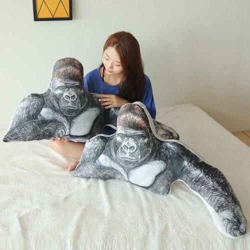 Super Soft Plush Boyfriend Pillow Filling Plush Toy King Kong Gorilla Bed Sleeping Pillow Doll Giving Girl Birthday Present