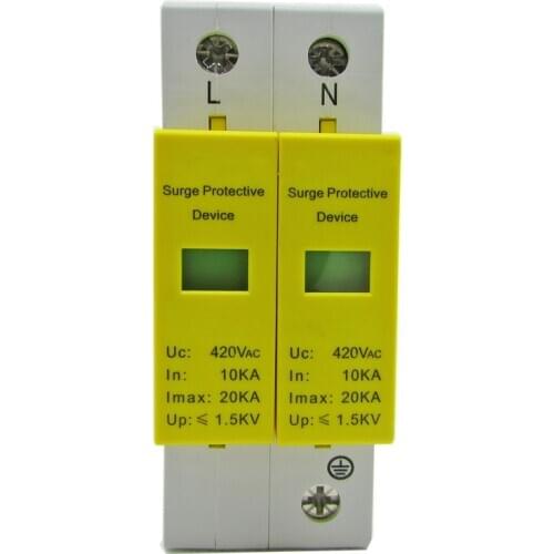 Three-stage Power Supply Lightning Arrester 20KA Single-phase 220V Power Supply Lightning Arrester Surge Protector 2P