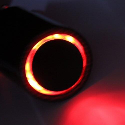 Universal Car LED Exhaust Pipe Modified Red/Blue Light Flaming Straight Single Outlet Tail Throat Modification