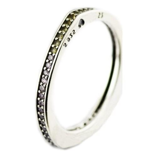 Authentic 925 Sterling Silver Rings for Women Multi-Colored Arc Of Love Ring Wedding Jewelry anillos mujer