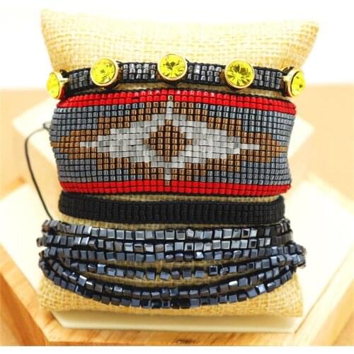 ZHONGVI Women Turkish Evil Eye Bracelet MIYUKI Heart Bracelet Boho Red Set Star Jewelry Pulsera Mujer 2020 Tassel Handmade Gift