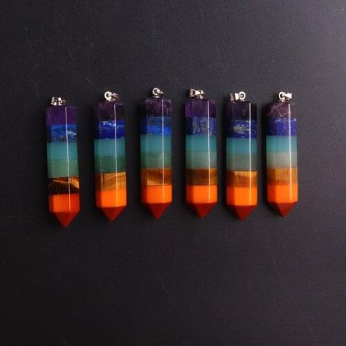 1PCS Orgone Energy Purple Crystal Natural Stone Necklace Pendant Healing Meditation Pendulum Fine Jewelry 7 Chakra Yoga Pendant