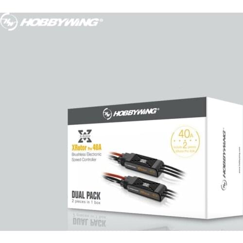 2pcs/Box Original Hobbywing XRotor Pro 40A ESC No BEC 3S-6S Lipo Brushless ESC DEO for Quadrocop 550~880 Class Multirotors