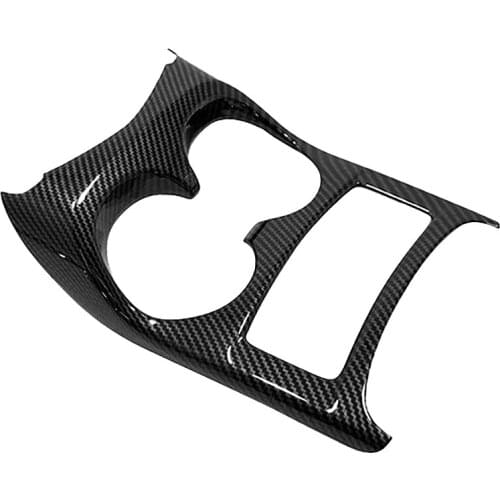ABS Carbon Fiber Front Seat Center Control Water Bottle Cup Holder Cover Trim for Nissan Qashqai J11 2014 - 2020