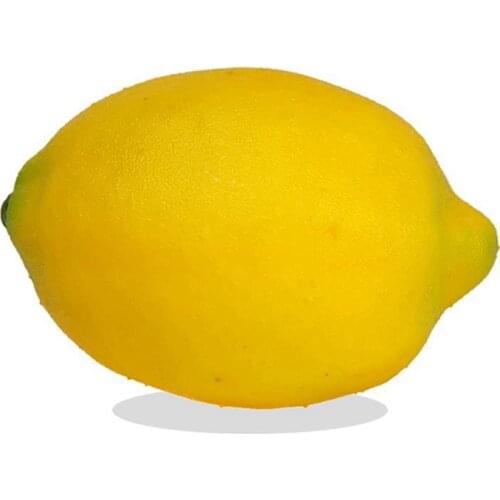 Artificial Fruits 12PCS Plastic Simulation Fake Lifelike Lemon Faux Lemon For Home Kitchen Decoration Festive Party Supplies