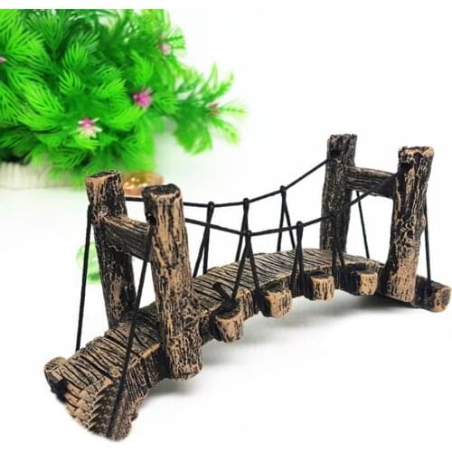 Aquarium Water Fake Bridge Ornament Fish Tank Synthetic Resin Decor Water Landscape Supplies Products Accessories
