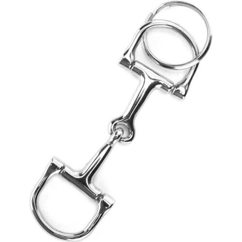 Chicken feeder Poultry Bird Chicken Drinker Cup D‑Shaped Snaffle Keychain Durable Silver D‑Ring Zine‑Alloy Horse