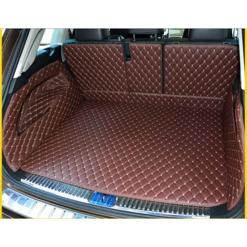 Leather Car Trunk Mat Cargo Liner for Volkswagen Touareg 2011 2012 2013 2014 2015 2019 Accessories
