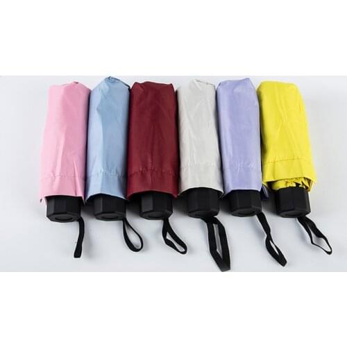 Small Fashion Folding Umbrella Rain Women Gift Men Mini Pocket Parasol Girls