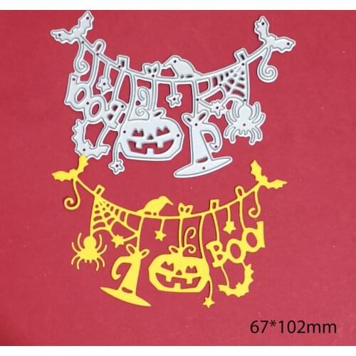 Metal steel cutting die pumpkin spider bat craft halloween die mold stencils for scrapbooking paper card making die template