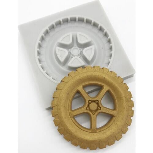 Minsunbak Tire Silicone Fondant Mold Cake Decoration Tools Sugarcraft Chocolate Candy Mold