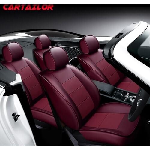 CARTAILOR Genuine Leather Car Seat Cover Sets for BMW 120i Automobiles Seat Covers Cowhide Seats Supports Accessories for 125i