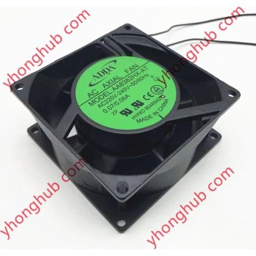 ADDA AA8382HX-AT AC 220V 0.06A 80x80x38mm 2-Wire Server Cooling Fan