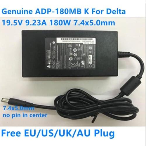 Genuine 19.5V 9.23A 180W 7.4x5.0mm Delta ADP-180MB K AC Adapter For MSI GE63 GE75 RAIDER 8SE GL63 Laptop Power Supply Charger