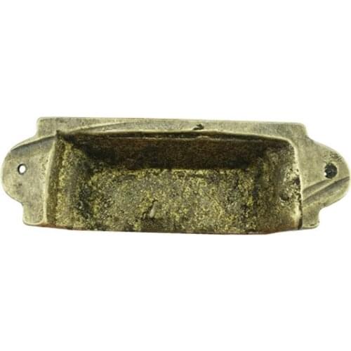 Retro Brass Kitchen Drawer Cabinet Door Handle Vintage Furniture Antique Wooden Box Case Cupboard European Pull Handles,85*25mm