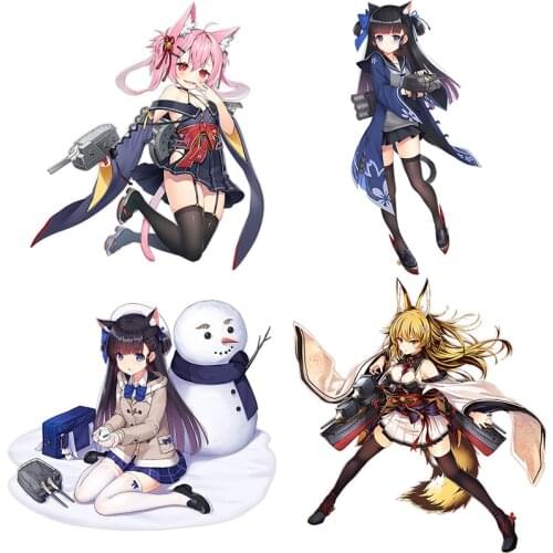 Three Ratels CYX15 Azur Lane USS IJN Jintsū Anime sticker for car bike motorcycle laptop wall stickers for rooms