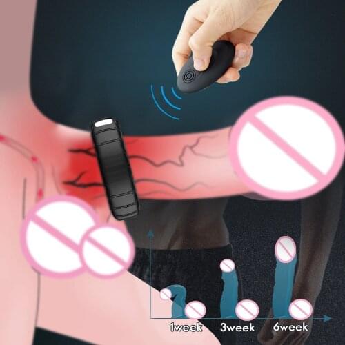 Penis Vibrating Ring Cock Vibrator Male Penis Massage Silicone Sex Toys For Men Remote Control 10 Speed Modes Sex Toys For Men