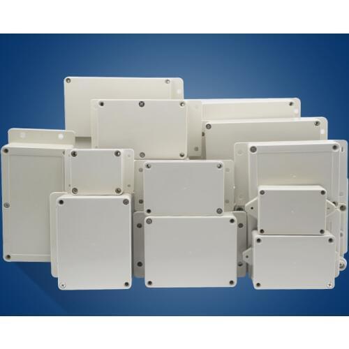 Waterproof Dustproof IP65 ABS Plastic Junction Box Universal Electrical Project Enclosure Pale Gray with Fixed Ear 200*120