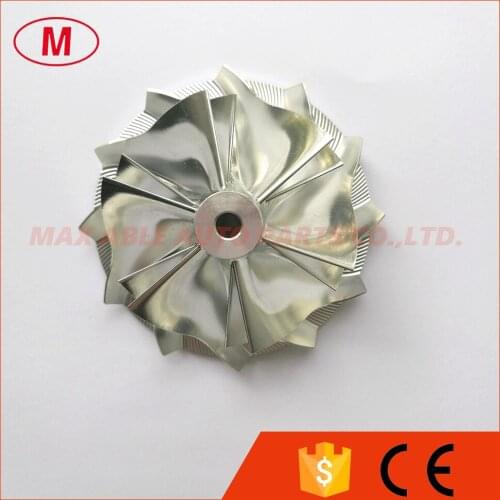 KP35 High Performance Turbo Aluminum 2618/Milling/Billet compressor wheel 45.09/56.00mm 6+6 blades Forward Rotation