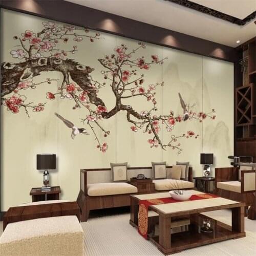 Wellyu Customized large-scale mural fashion home improvement Chinese retro beauty happy eyebrow TV background wallpaper