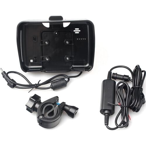Fodsports 4.3 Inch Motorcycle Navigator Charger Power Cable Navigation Accessories Car Moto GPS Parts GPS Power&Bracket&Holder