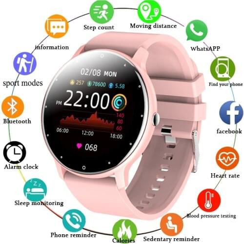 Women Smart Watch Real-time Weather Forecast Activity Tracker Heart Rate Monitor Sports Ladies Smart Watch Men For Android IOS