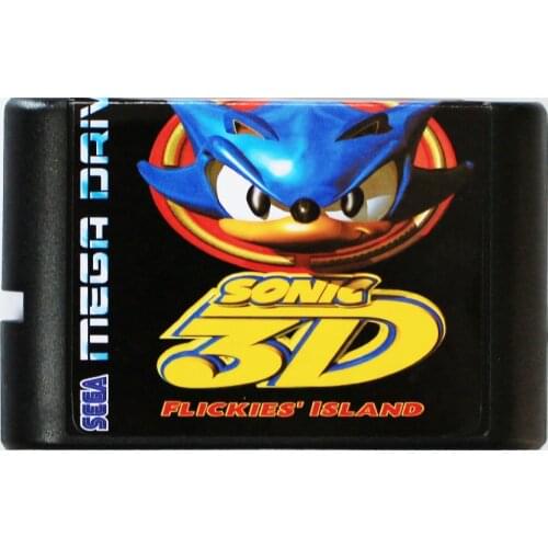 Sonic 3D Flickics' Island 16 bit MD Game Card For Sega Mega Drive For SEGA Genesis