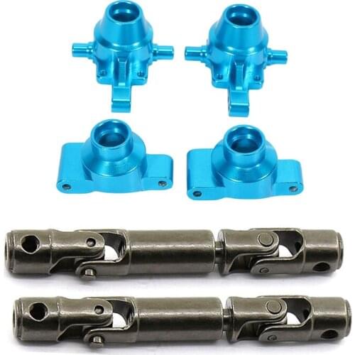 1set Front Rear Knuckle Arm Steering Cup for 1/10 Tamiya TT-01 TT01 & 2PCS Metal Driving Shaft for WPL 1/16 B14 B14K B16