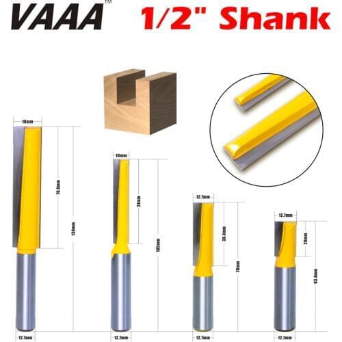 1PC 1/2"Shank Long Cleaning bottom Engraving Bit solid carbide router bit Woodworking Tools CNC milling cutter endmill for wood