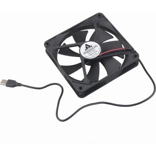 10 Pcs Gdstime DC 5V USB 140mm Cooling Fan 140mm*140mm*25mm 14025s Brushless CPU Computer Case Motor Cooler 14cm