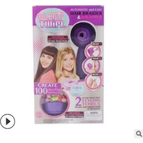 12pcs/lot Purple Dazzling Hairstyle Automatic Braid And Wraps In Seconds Hair Braiders Ponytail Goddess Hair Accessories HA545