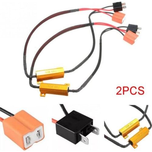 2pcs 50W 6RJ H7 Headlight Load Resistor LED Canbus Car Fog Lamps Decoder Error Warning Resistance