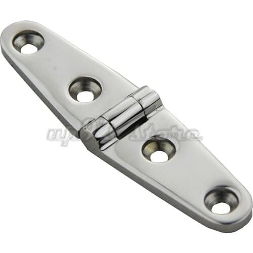 2pcs 316 Stainless Steel Marine Boat Hardware 2-Hole Cabin Flush Door Strap Butt Hinge