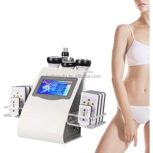 2021 40K Or 80K 6 in 1 Vacuum Laser Radio Frequency RF 40K Cavi Lipo Slimming Ultrasonic Liposuction Cavitation Machine For Spa