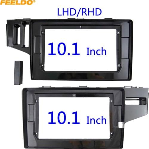 FEELDO Car Radio Stereo 2Din Fascia Frame for Honda Fit Jazz RHD/LHD 10.1 Inch Big Screen DVD Dashboard Panel Mount Trim Kit