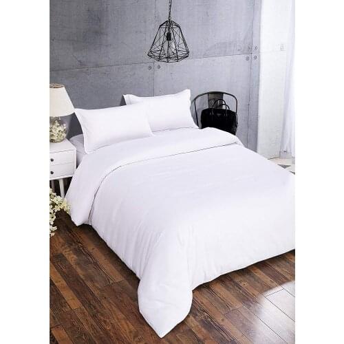 White duvet cover for quilt, Reversible with 3 pieces zipper 90,105cm.4 pieces 135,150,180cm.100