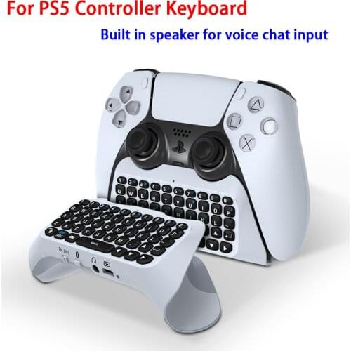 For PS5 Controller Wireless Bluetooth External Keyboard Built In Speaker For Voice Chat Input With USB Type-C Charging Port