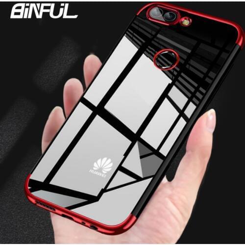For Huawei P Smart 2019 Case Cover Transparent Plating Soft Silicone Back Cover For Huawei P Smart Z Plus 2018 Phone Case