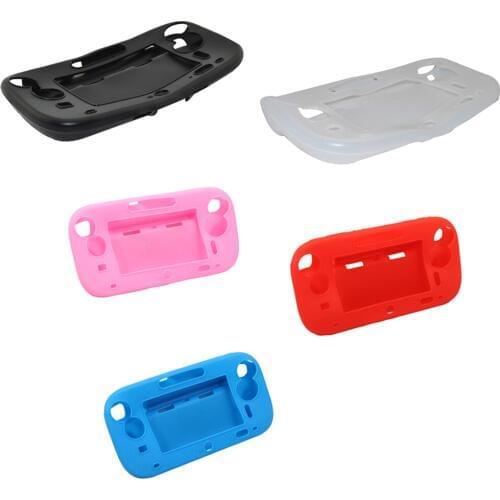 For Nintendo controller grip shell case for Wii U silicone sofr sleeve Shell Gamepad Protective Cover for Nintend(Full Body)