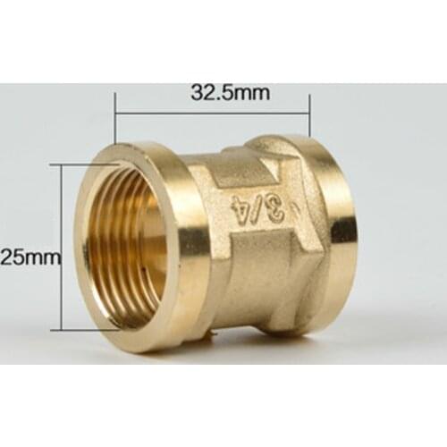 DN20 G 3/4" BSP Female Coupling Brass Pipe Fitting Connector Plumbing Adapter Length 32.5mm