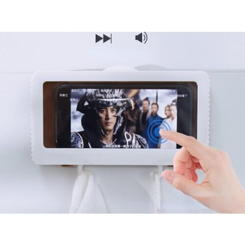 Shower Phone Box Bathroom Waterproof Phone Case Seal Protection Touch Screen Mobile Phone Holder For Kitchen Handsfree Gadget
