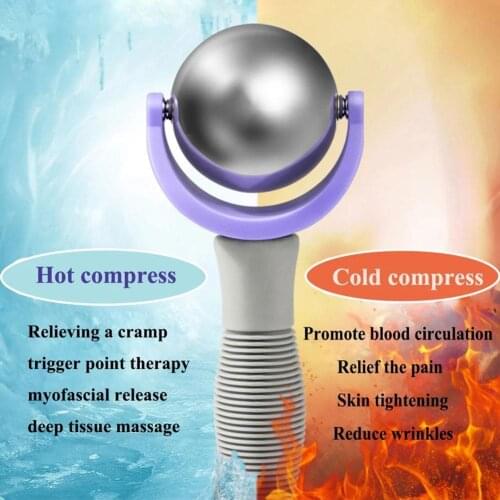 Cold Massage Ball Roller Steel Facial Ice Globes Physical Therapy Ice Ball For Muscle Pain Relief Facial Body Massager