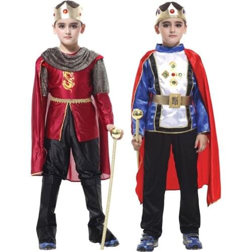 Carnival Halloween Boy Purim Europe Royal Court King Prince Costume Book Week Birthday Party Cosplay Fancy Party Dress