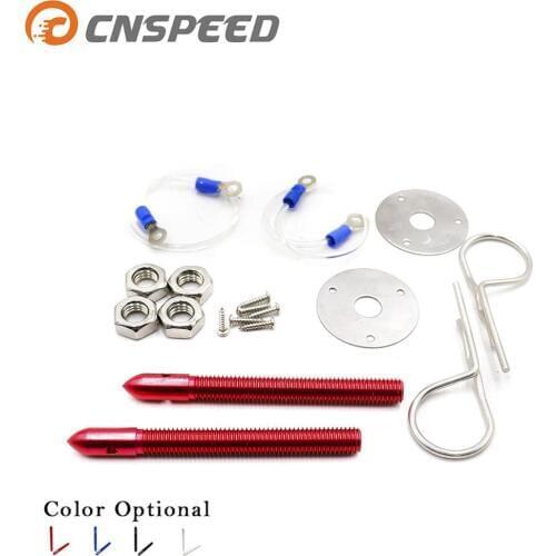 CNSPEED Four colors Alloy Bonnet Hood Pin Lock Kit Down Hood Locks Pins fit ALL Racing Speed YC100276