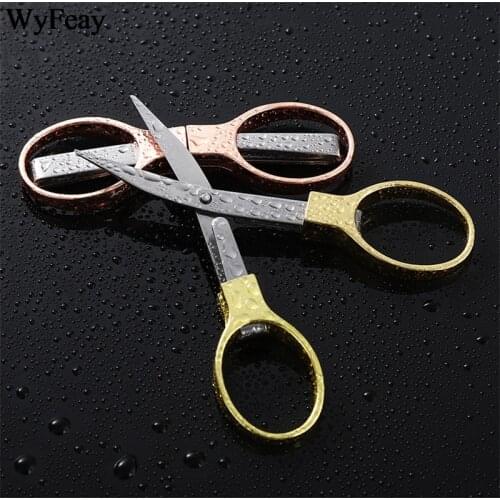 Mini Folding Scissors Keychain Fishing Scissor Cutter Camping Tool Embroidery Fold Scissors Tailor Scissors DIY Needlework Tools