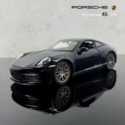 Welly 1:24 Porsche 911 Carrera 4s Sports Black alloy Car Model Diecasts Toy Vehicles Collect gifts type transport toy