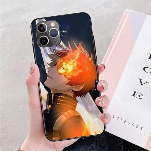 For iPhone Todoroki and izuku wallpaper Soft TPU Border Apple iPhone Case